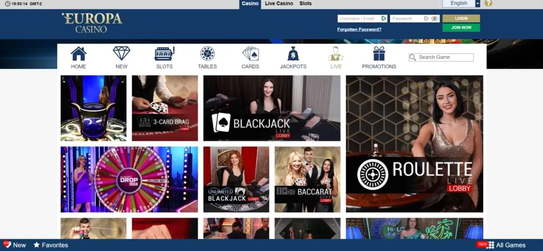 Online Blackjack - Europa Casino