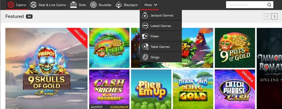 32Red Casino games providers