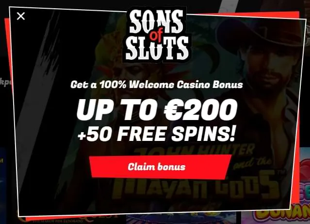 Sons of slots welcome casino bonus south africa