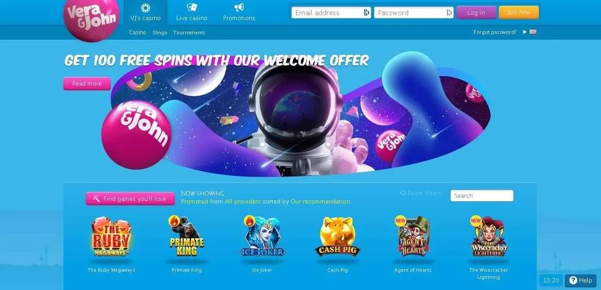 Vera John welcome offer bonus Online Casino