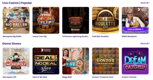Live Online Casino Games